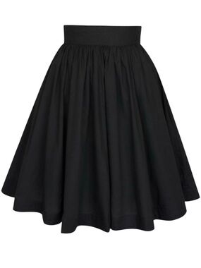 Trashy Diva By Candice Gwinn Black Cotton Poplin Rockabilly Skirt Size 4